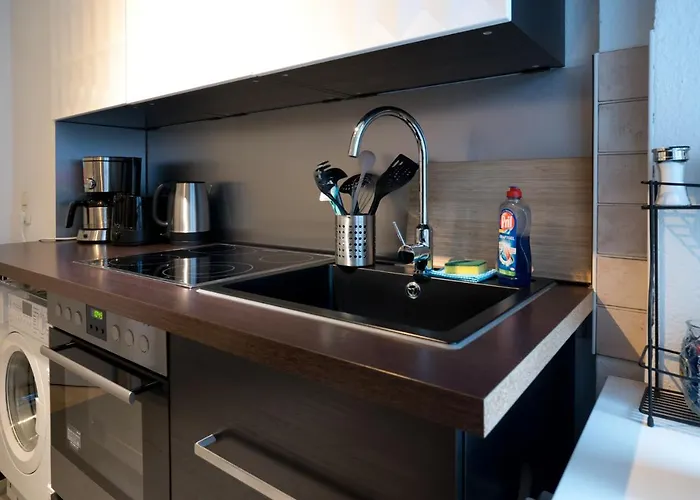 Zentral Fewo - Eg - Karli - 30qm - Kueche - Disneyplus Lipcse